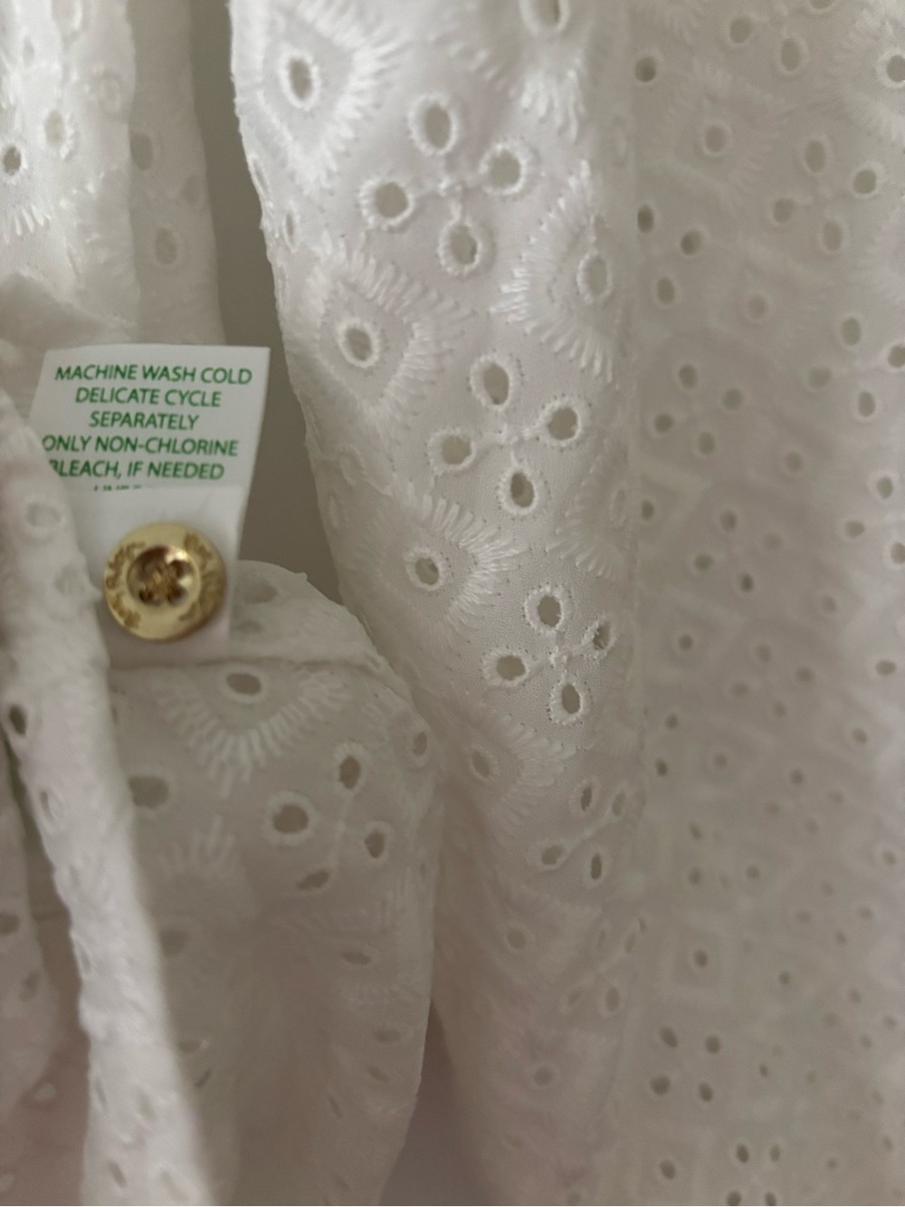 LIlly Pulitzer Sea Breeze Eyelet button down top - Picture 5 of 9